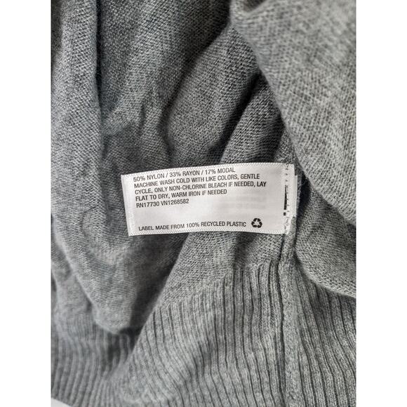 Ingrid & Isabel Maternity Sweater L Gray Side Shirring Lightweight Long Sleeves - Picture 5 of 9